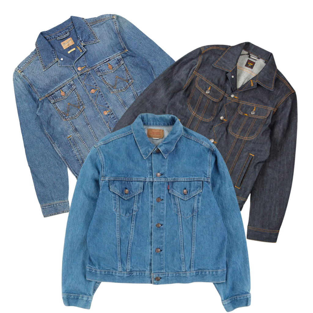25x levi's lee wrangler denim jackets